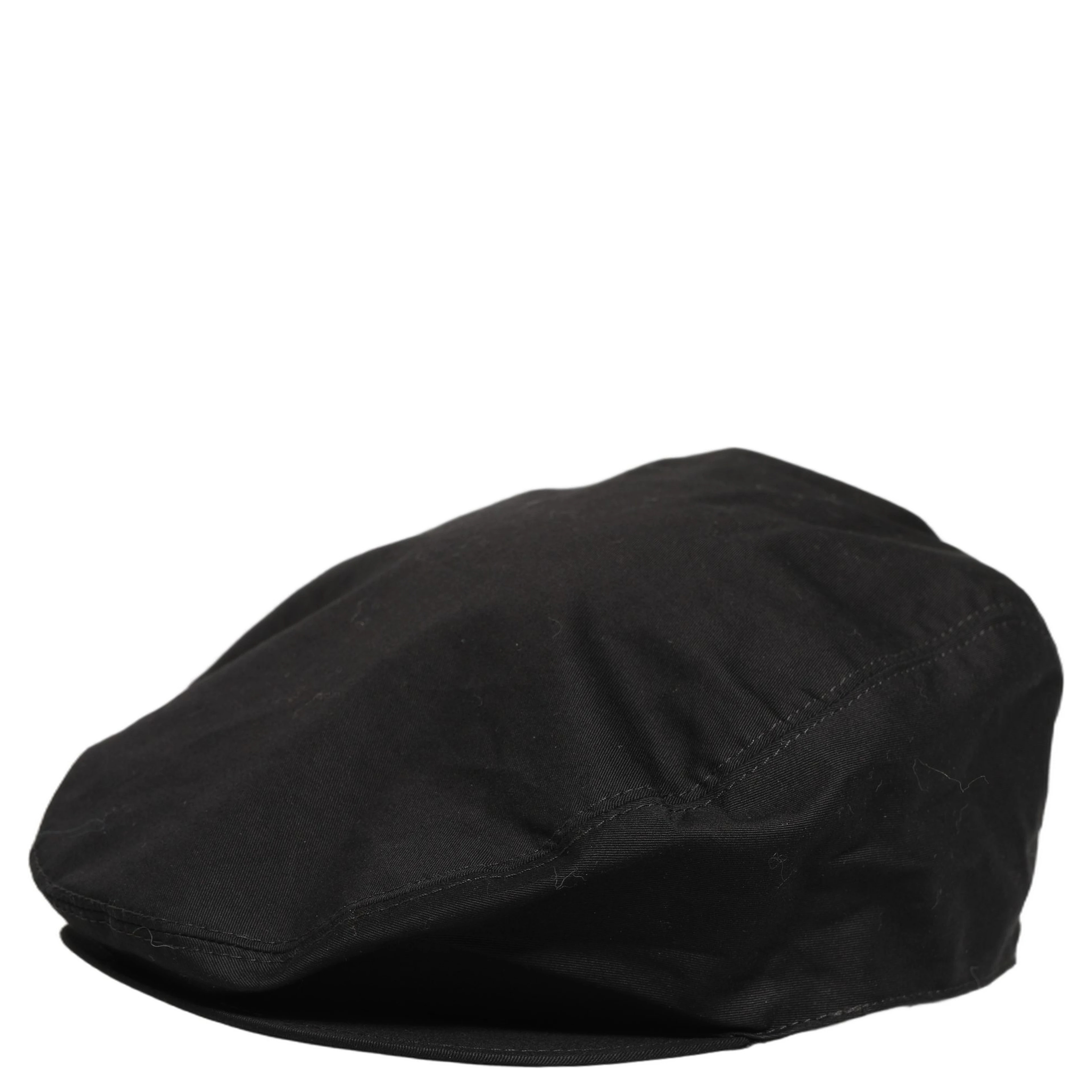 Men Black Cotton Stretch Newsboy Cloth Capello Hat