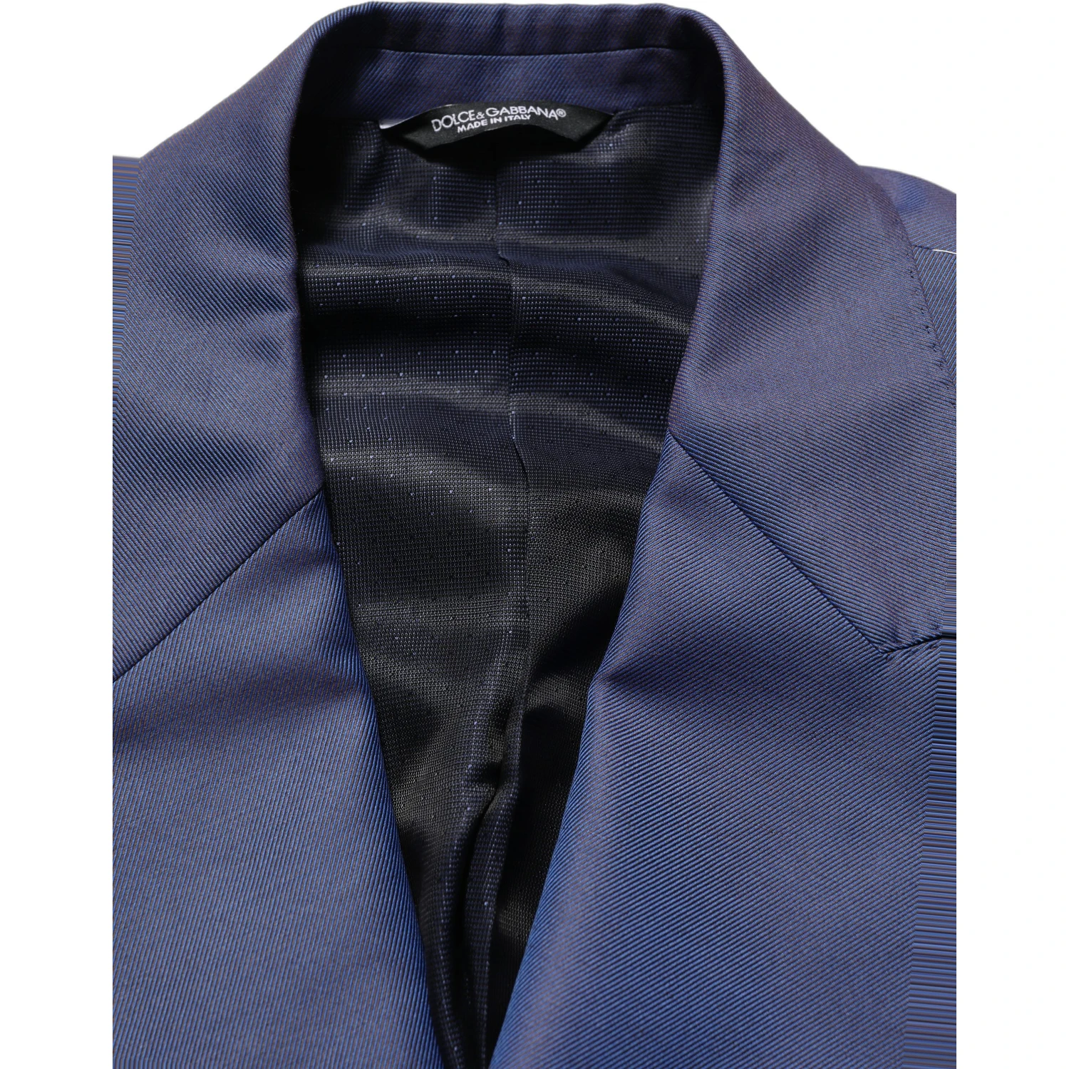 Blue Wool Double Breasted Men Blazer Jacket