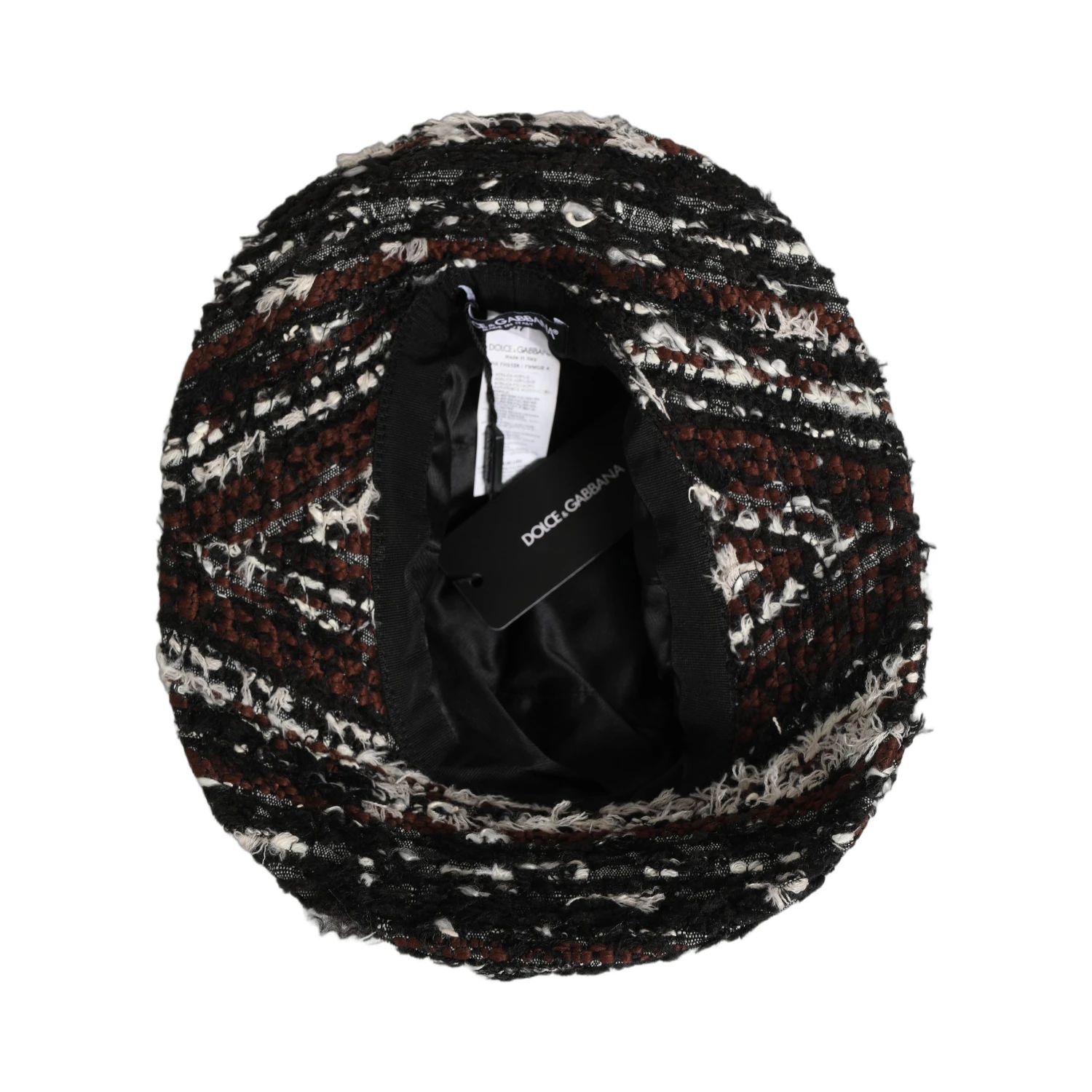 Women Multicolor Acrylic Tweed Bucket Capello Hat