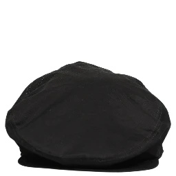 Men Black Cotton Stretch Newsboy Cloth Capello Hat