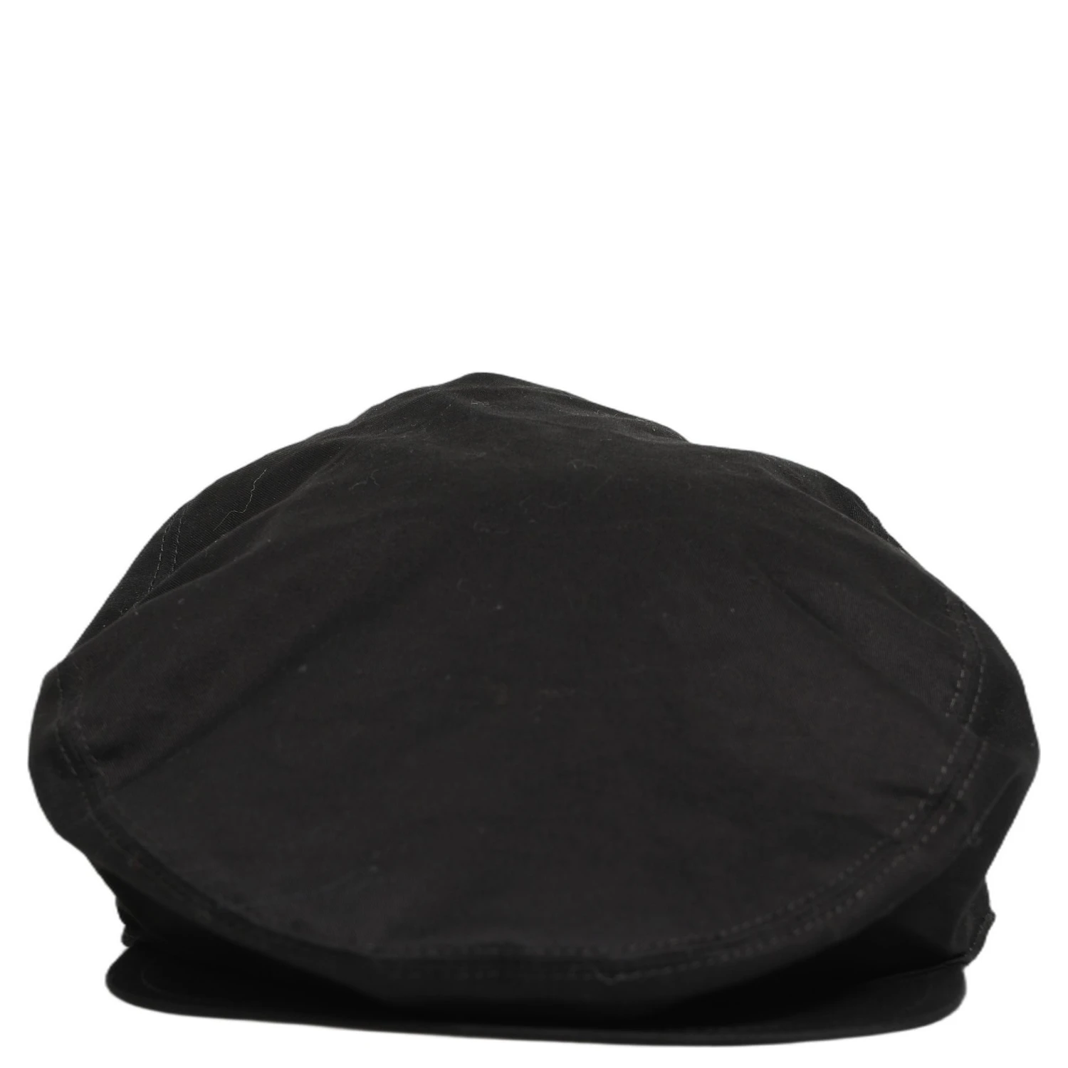 Men Black Cotton Stretch Newsboy Cloth Capello Hat