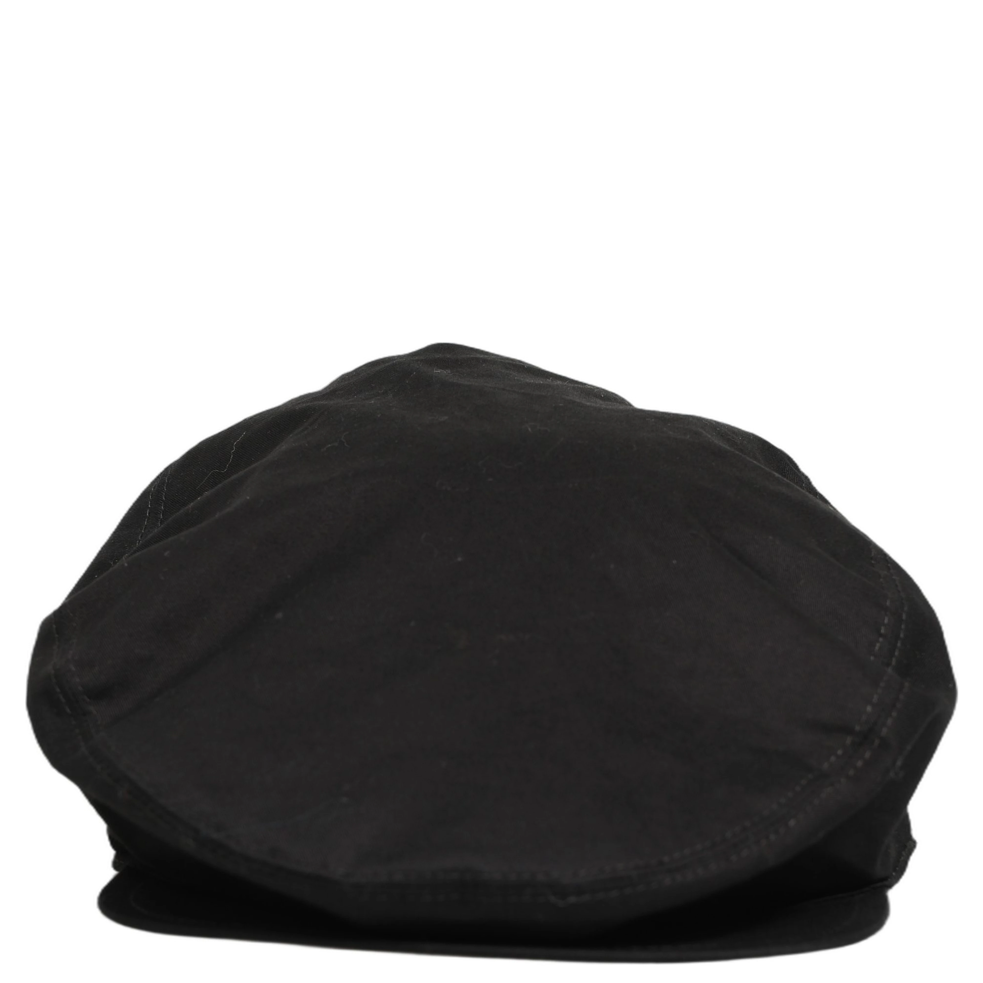 Men Black Cotton Stretch Newsboy Cloth Capello Hat