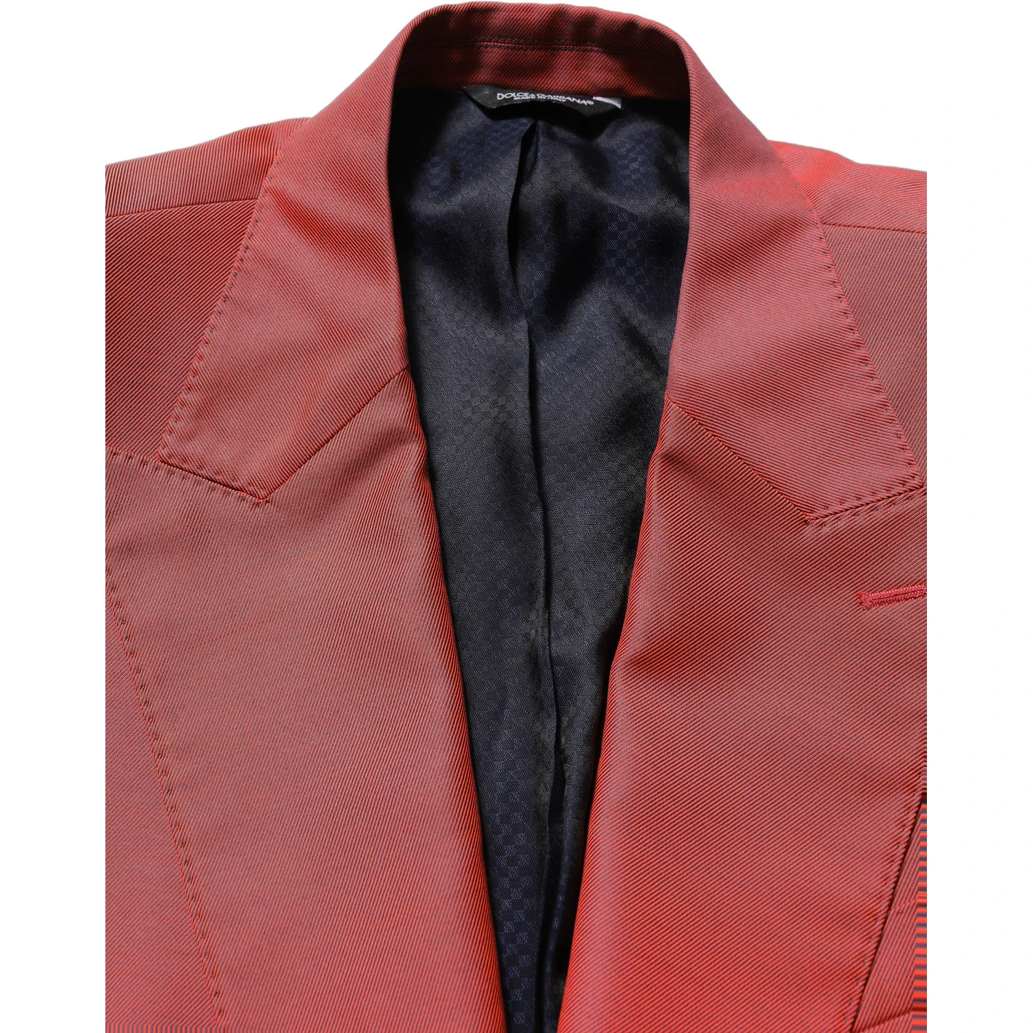 Red Wool Single Breasted Men Blazer Jacket