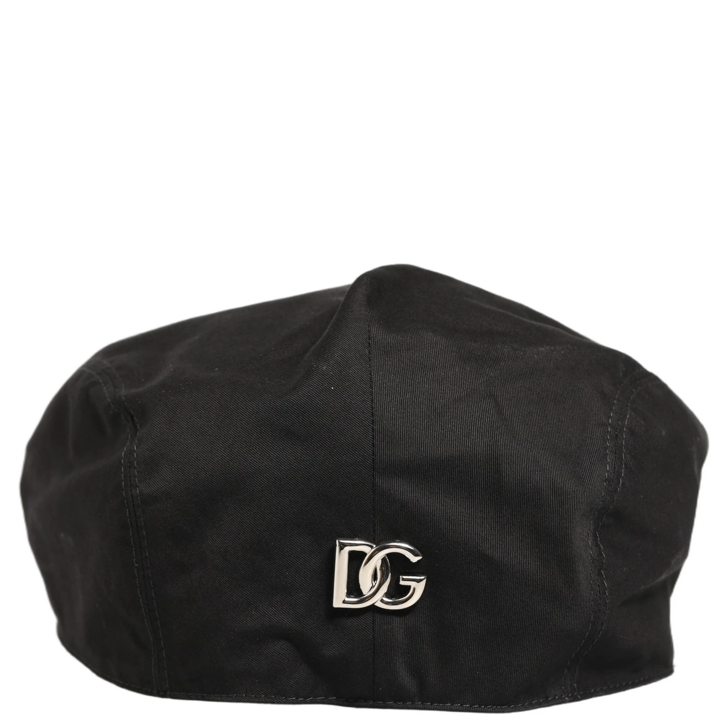 Men Black Cotton Stretch Newsboy Cloth Capello Hat