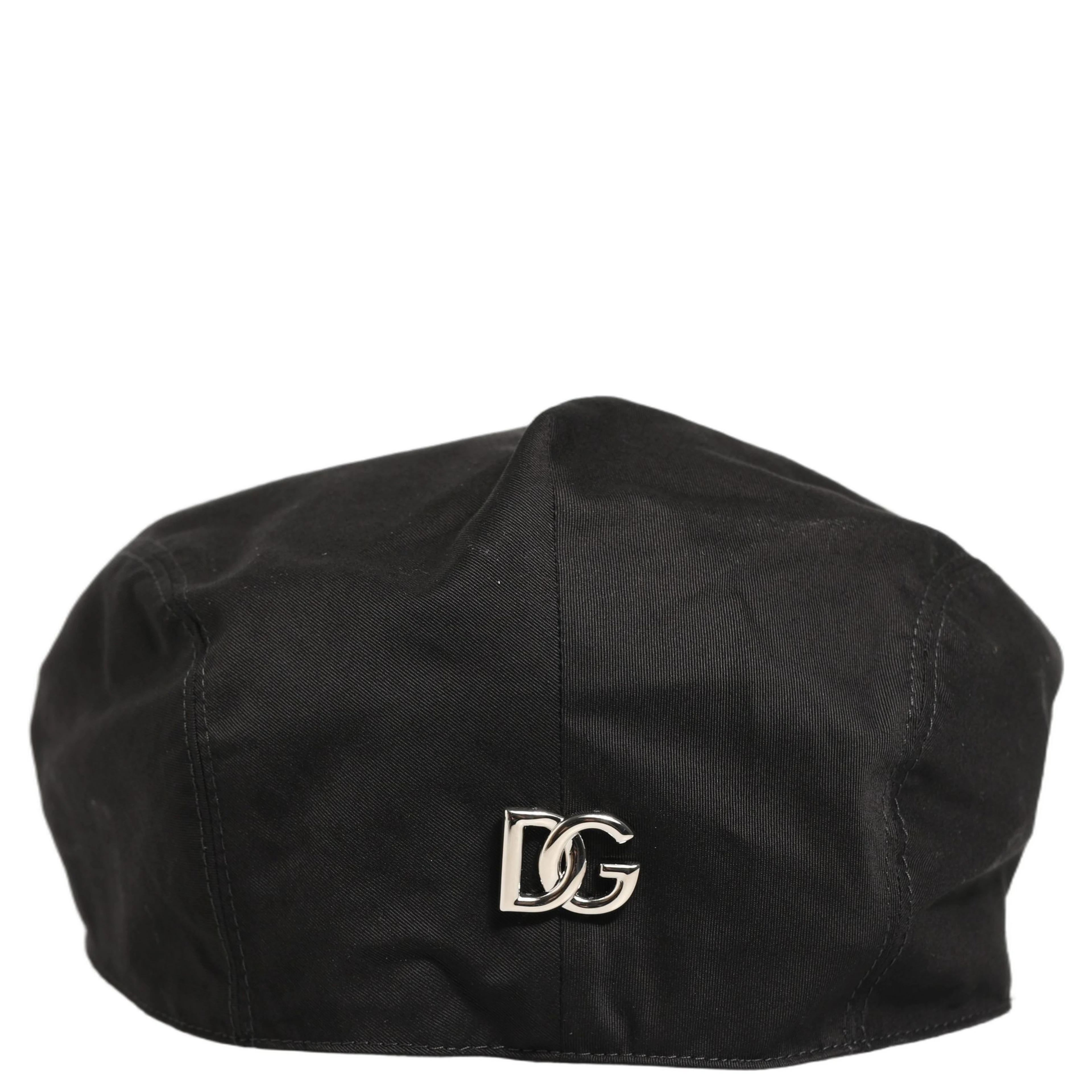 Men Black Cotton Stretch Newsboy Cloth Capello Hat