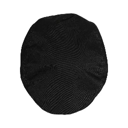 Men Black Cotton Stretch Newsboy Cloth Capello Hat