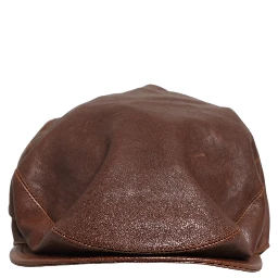 Men Brown Lamb Leather Newsboy Cloth Capello Hat