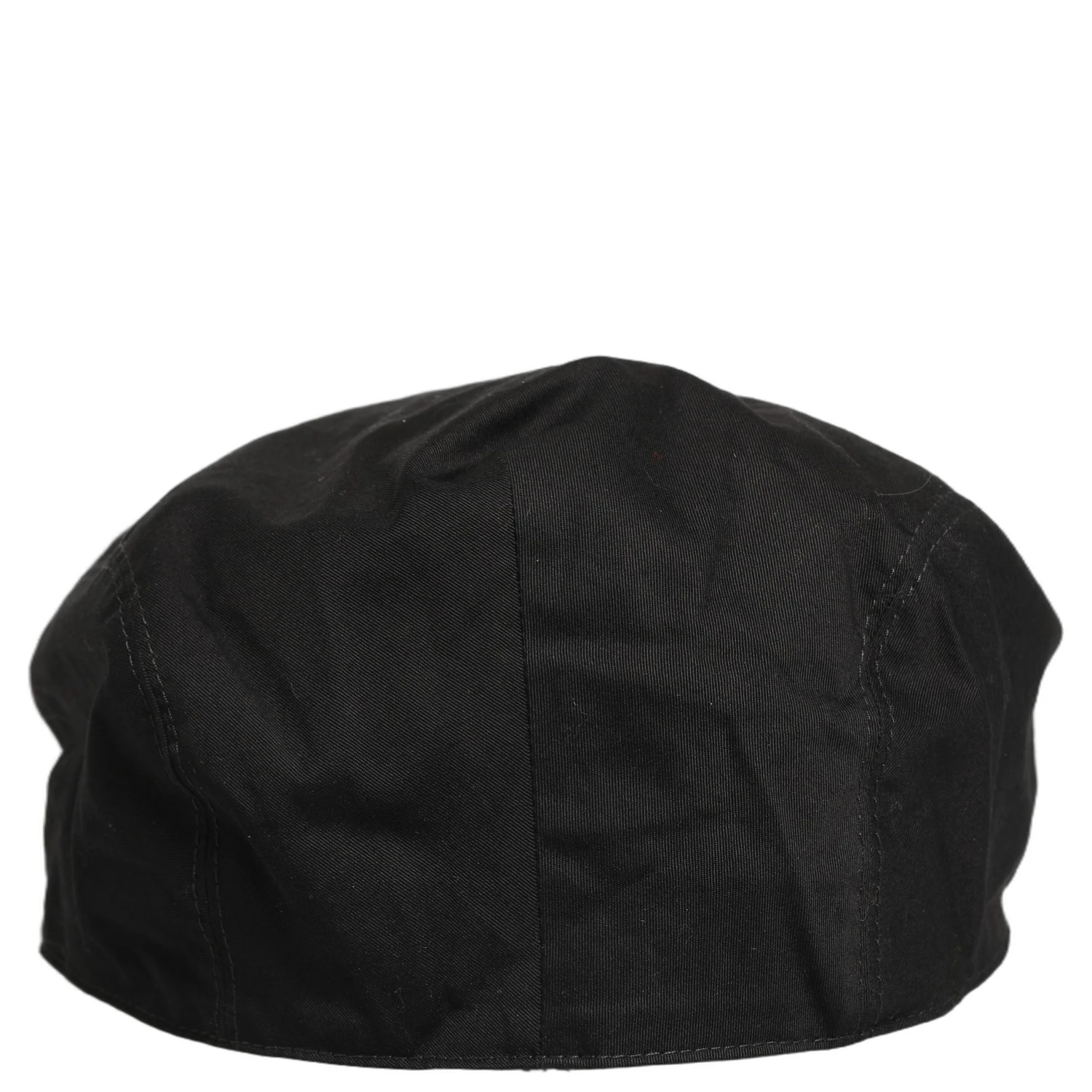 Men Black Cotton Stretch Newsboy Cloth Capello Hat