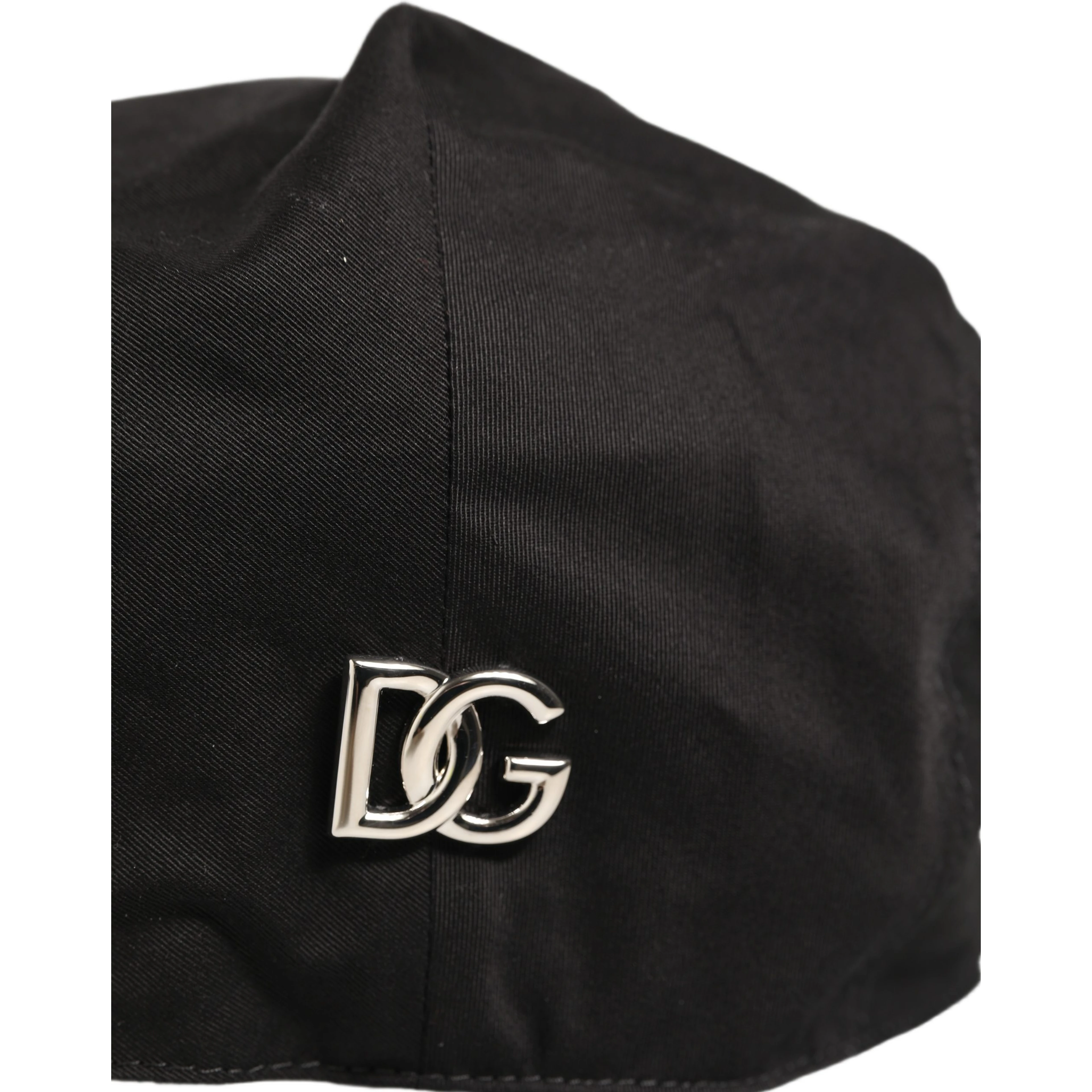 Men Black Cotton Stretch Newsboy Cloth Capello Hat