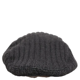Men Dark Gray Wool Knitted Newsboy Capello Hat