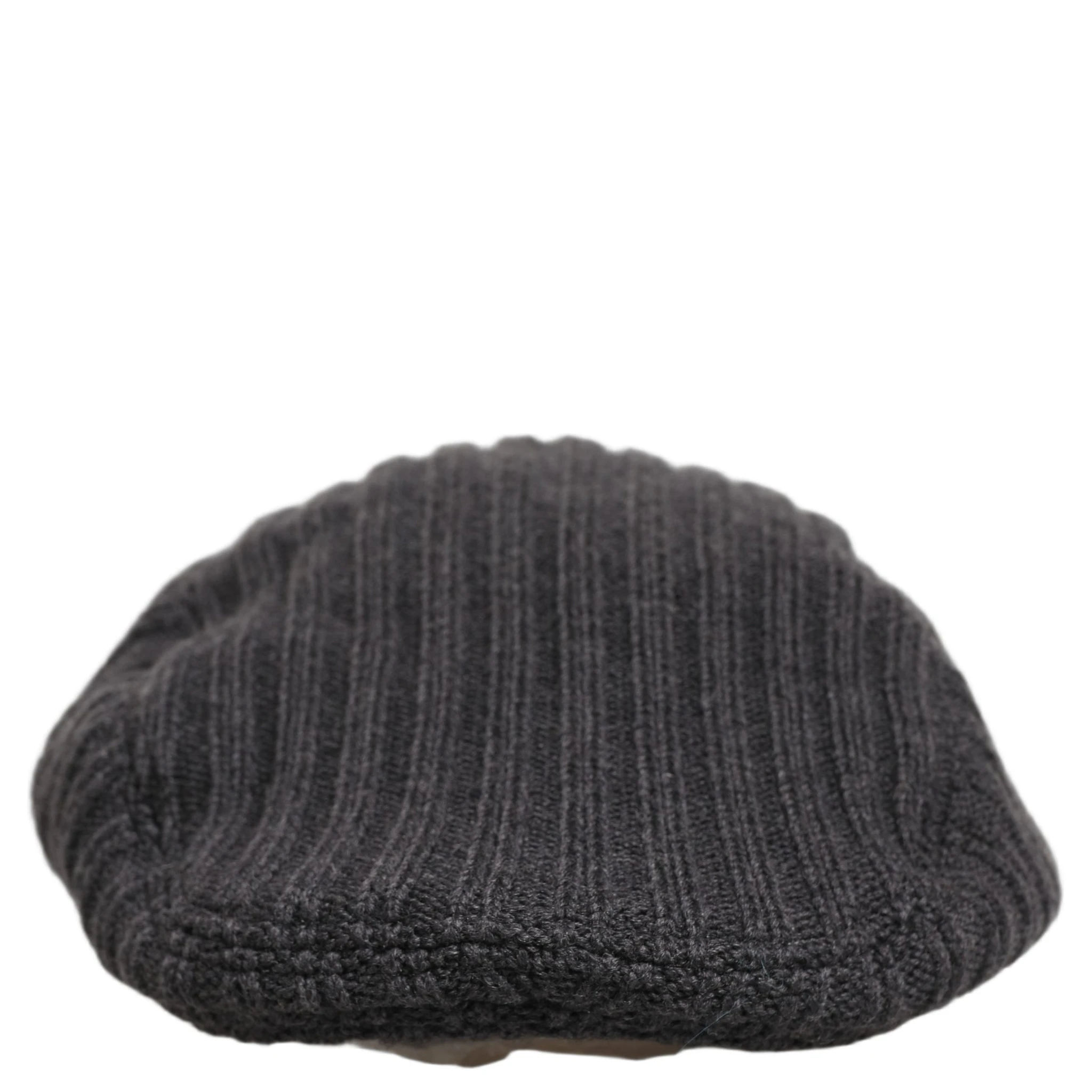 Men Dark Gray Wool Knitted Newsboy Capello Hat