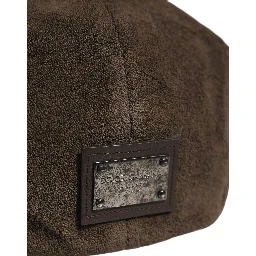 Men Brown Cotton Newsboy Cloth Capello Hat