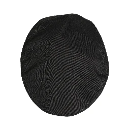 Men Black Cotton Stretch Newsboy Cloth Capello Hat