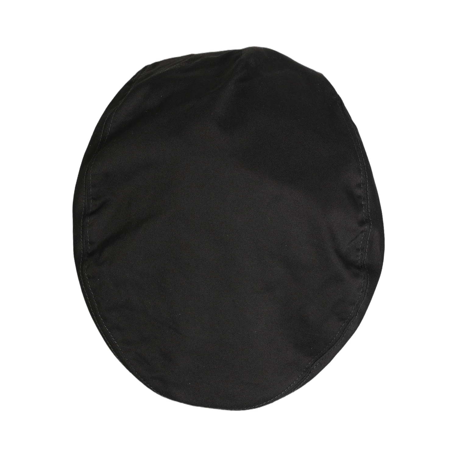 Men Black Cotton Stretch Newsboy Cloth Capello Hat