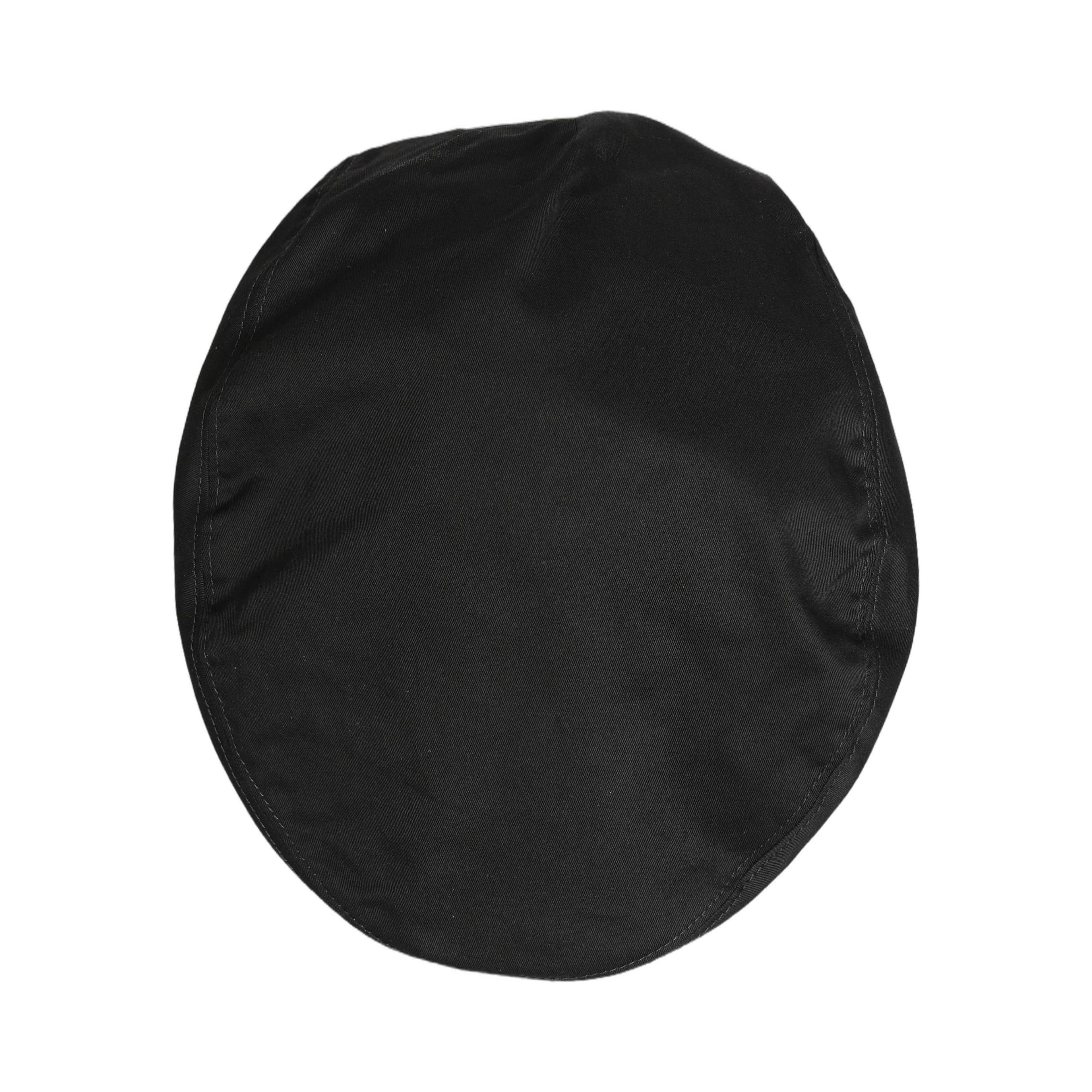 Men Black Cotton Stretch Newsboy Cloth Capello Hat
