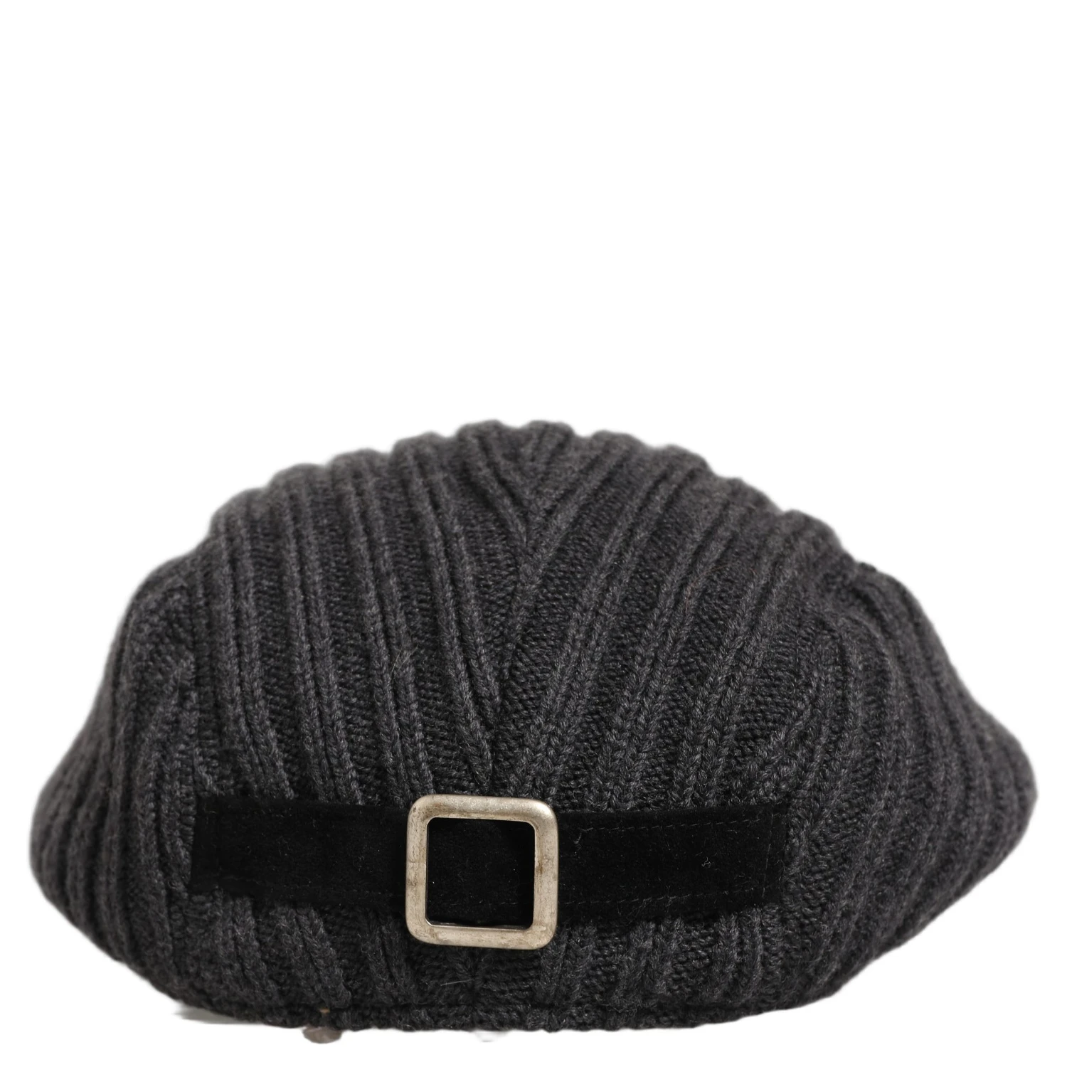 Men Dark Gray Wool Knitted Newsboy Capello Hat