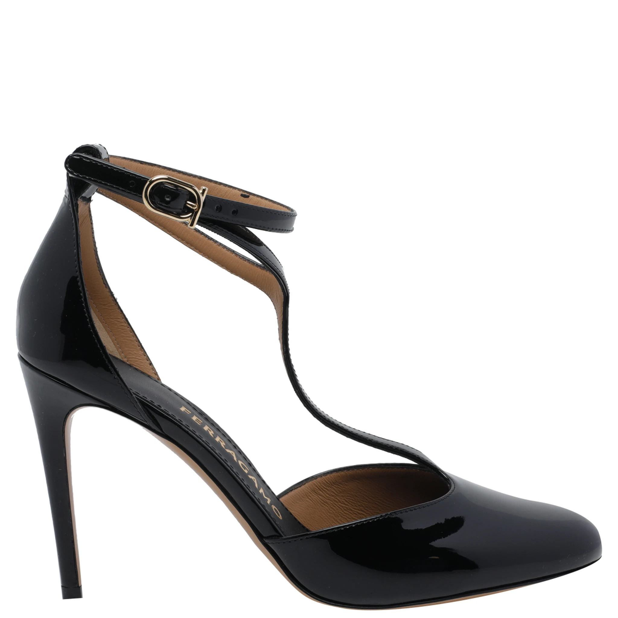 Ferragamo With Heel Black