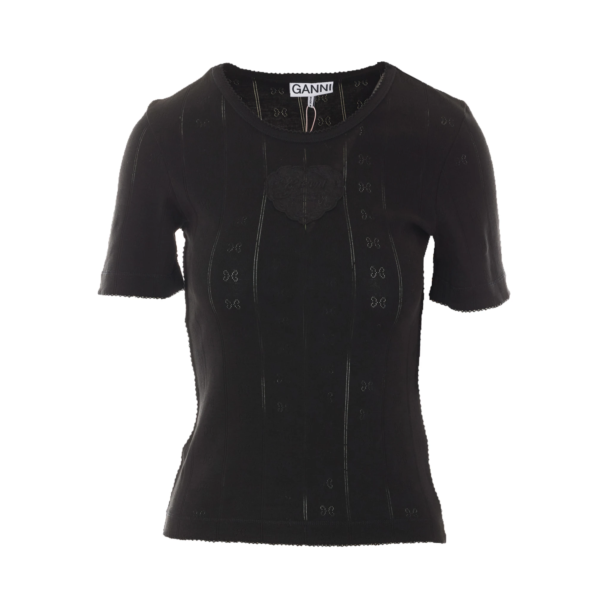 GANNI T-shirts and Polos Black