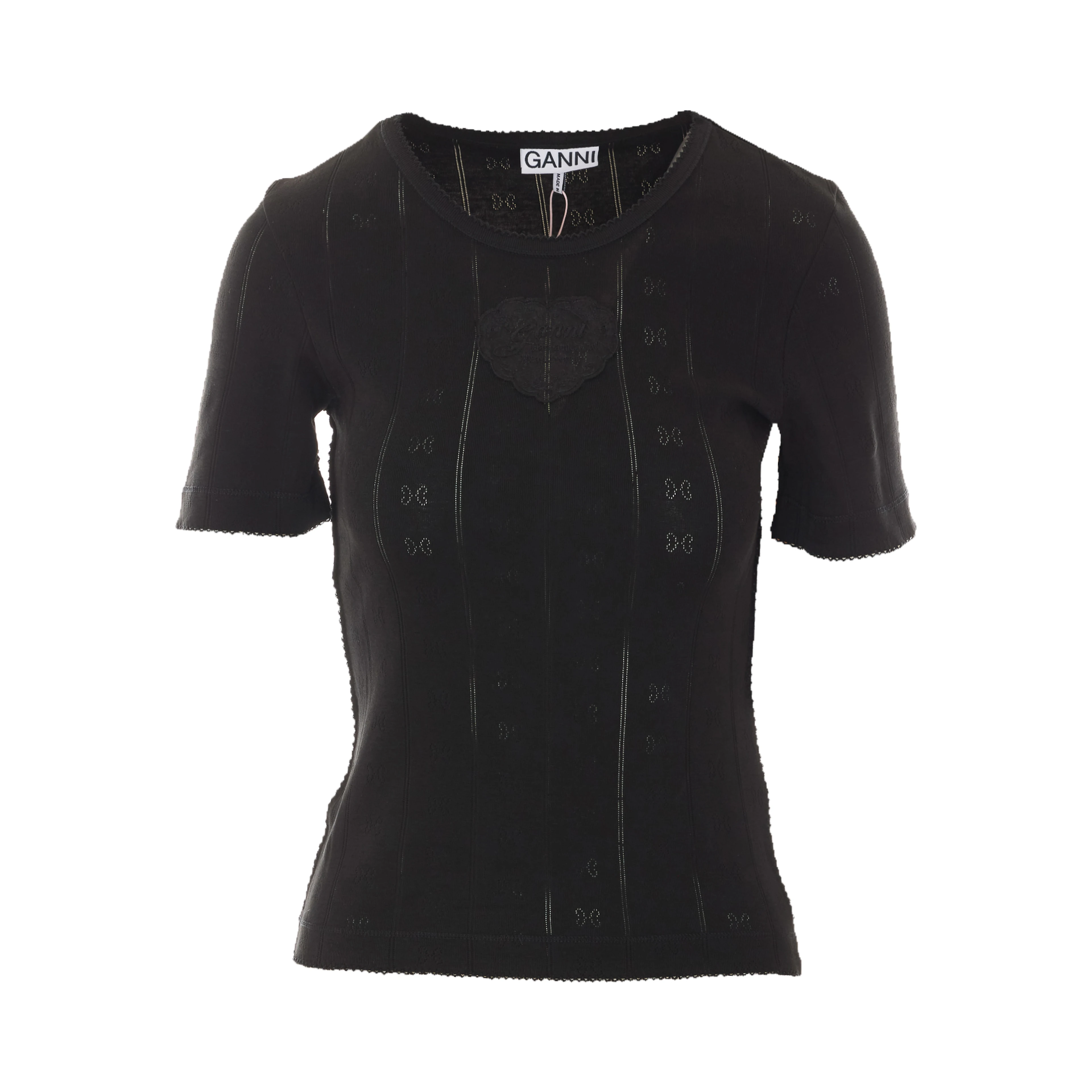 GANNI T-shirts and Polos Black