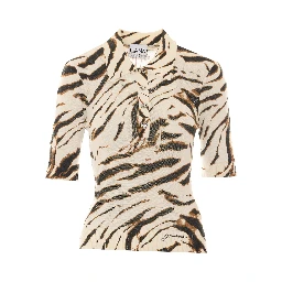 GANNI T-shirts and Polos Beige