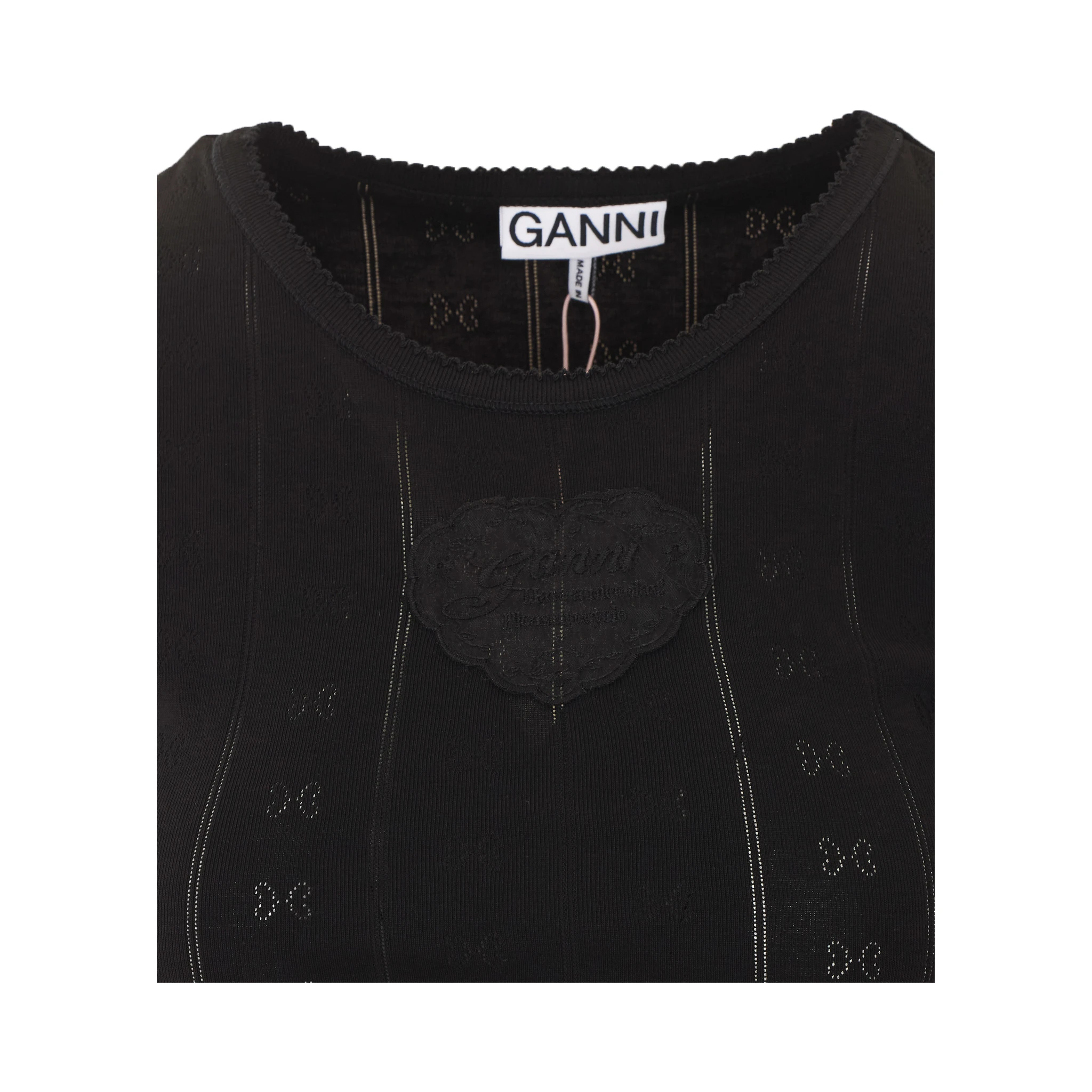 GANNI T-shirts and Polos Black