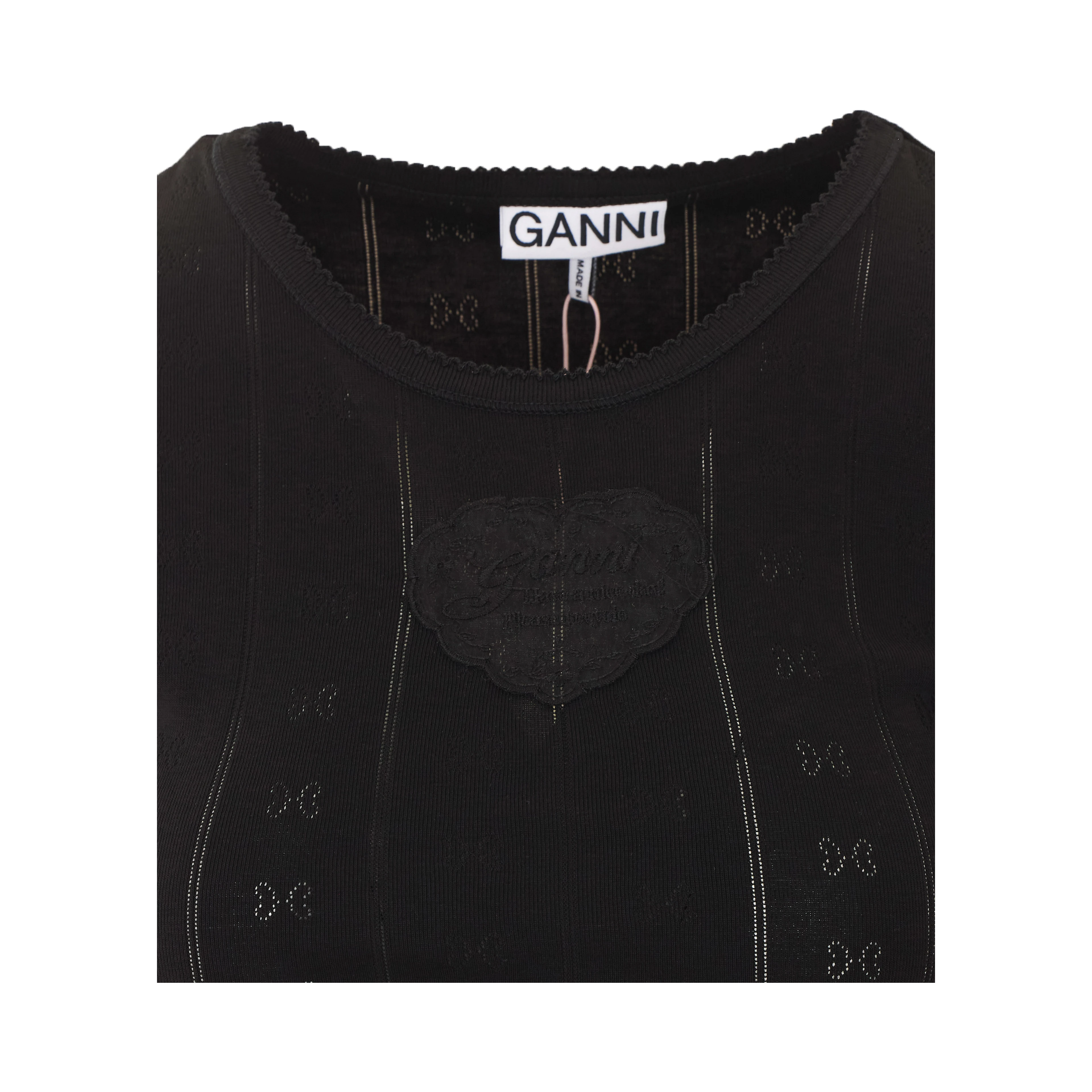 GANNI T-shirts and Polos Black