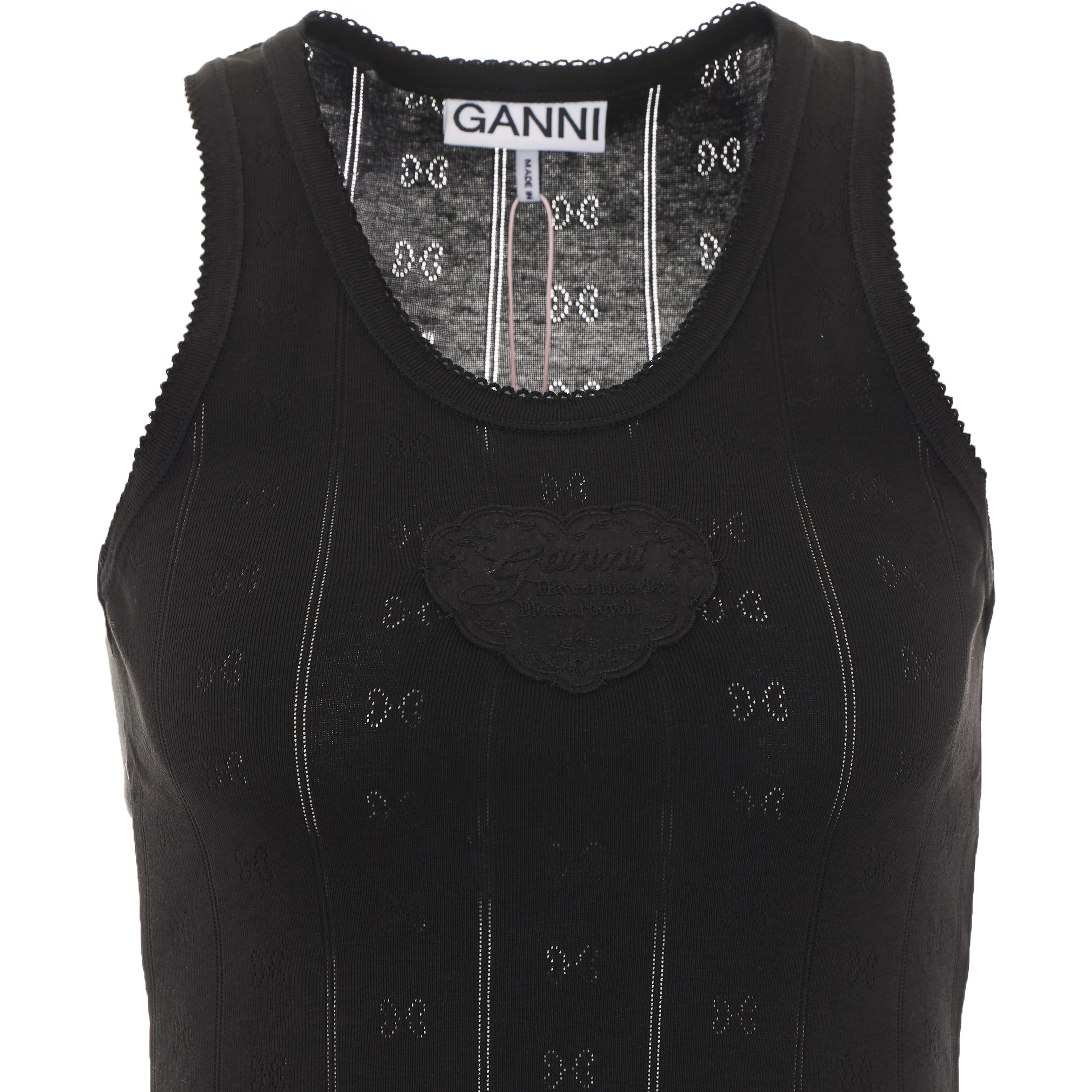 GANNI T-shirts and Polos Black