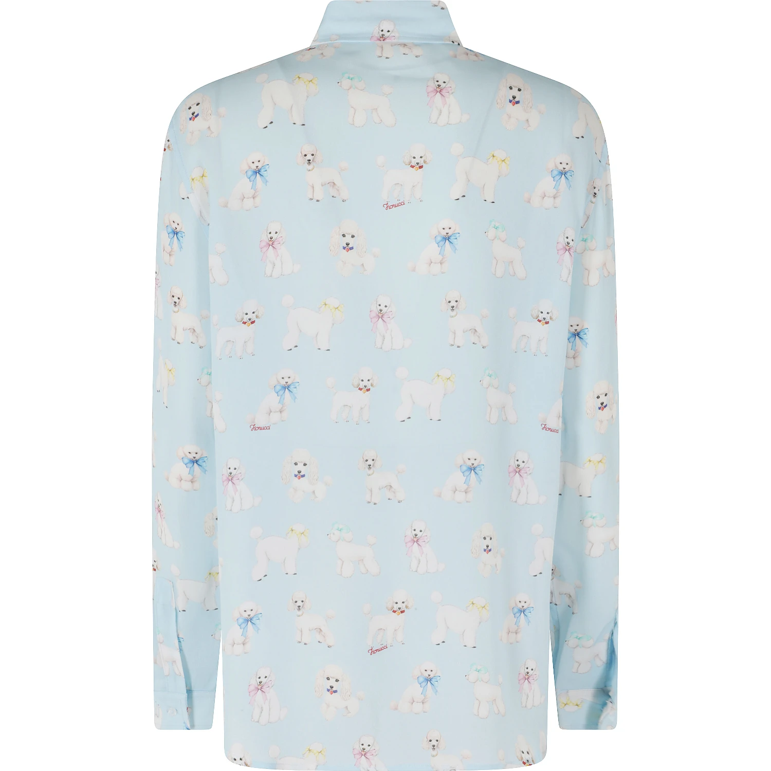 POODLE PRINT CREPE DE CHINE SHIRT
