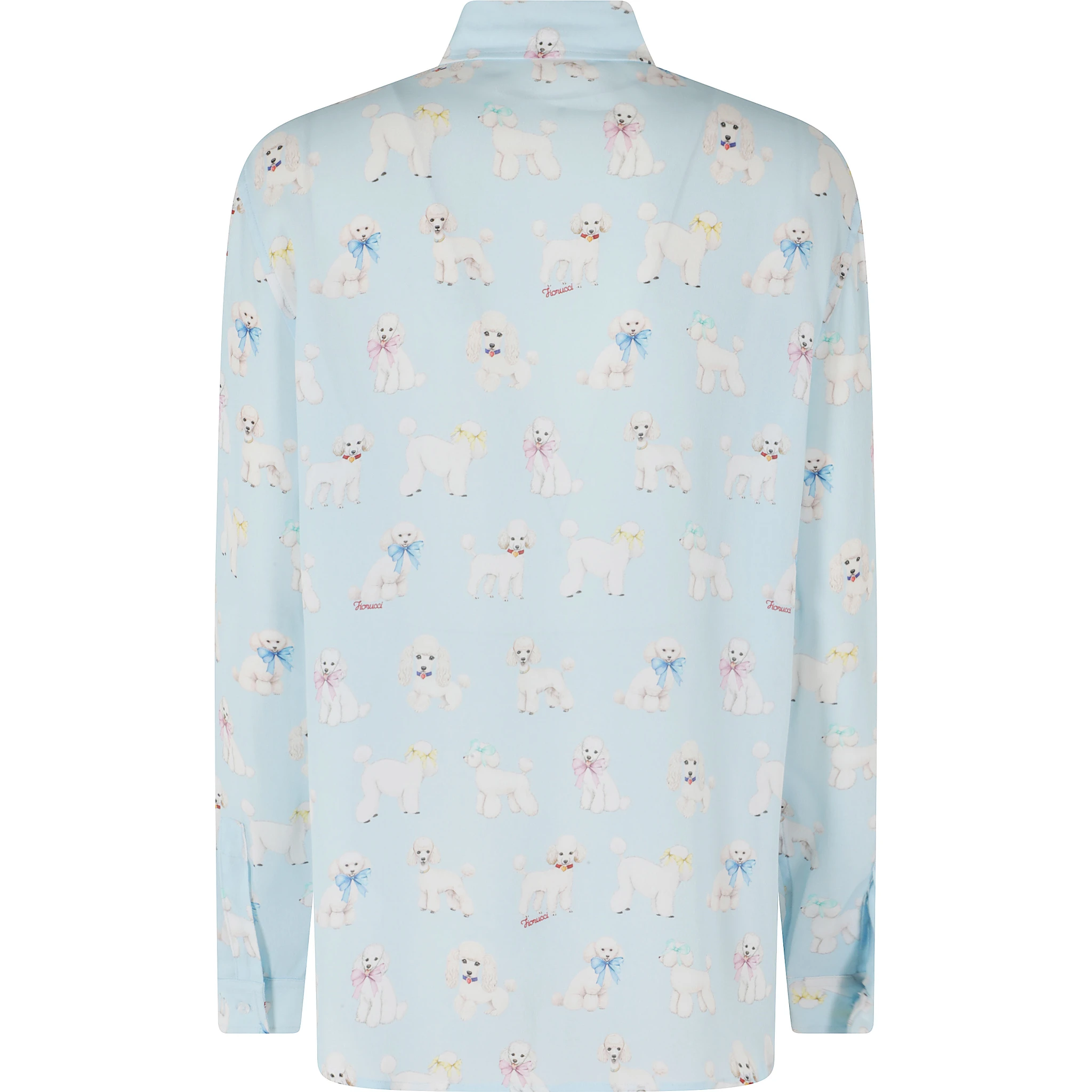 POODLE PRINT CREPE DE CHINE SHIRT