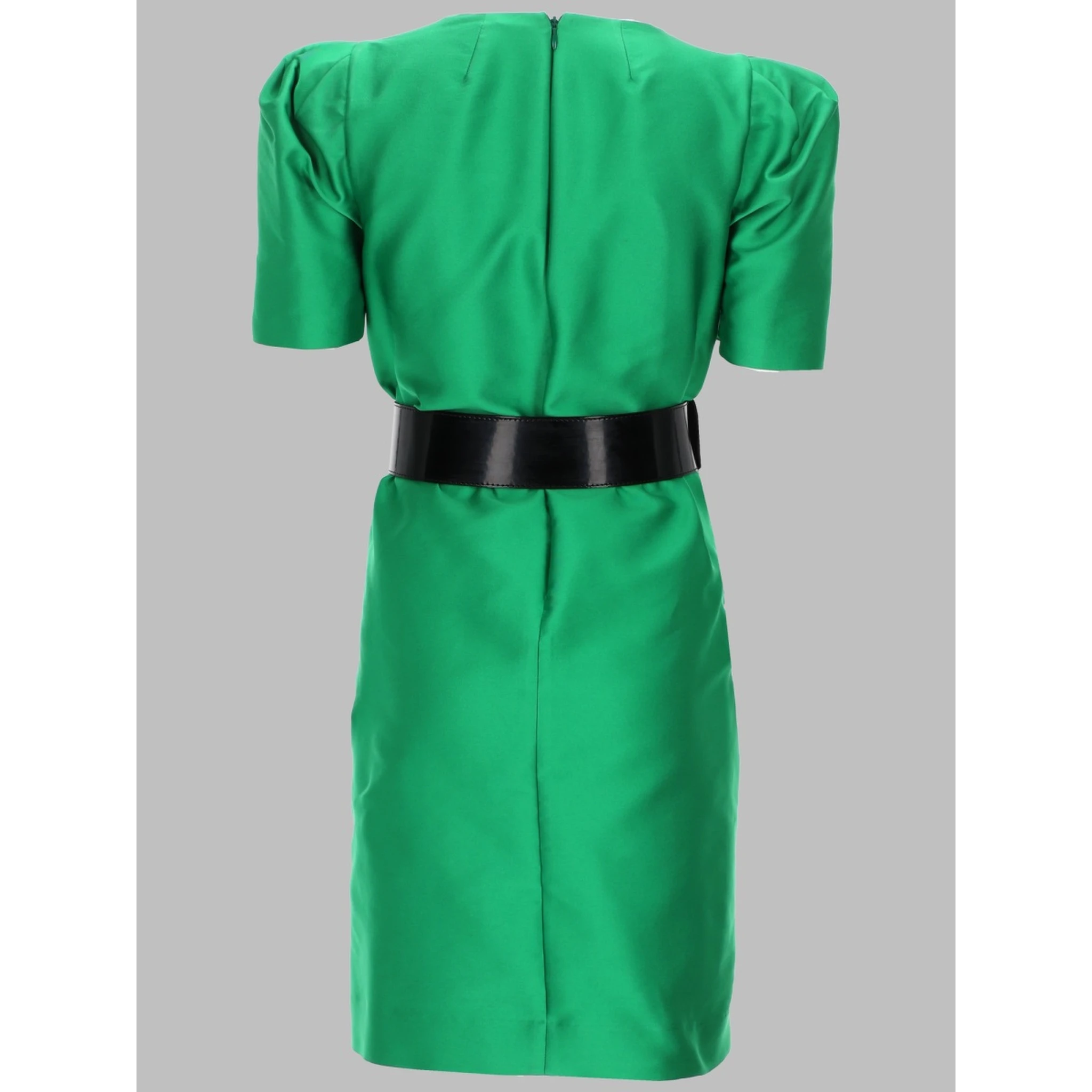 satin belted mini dress