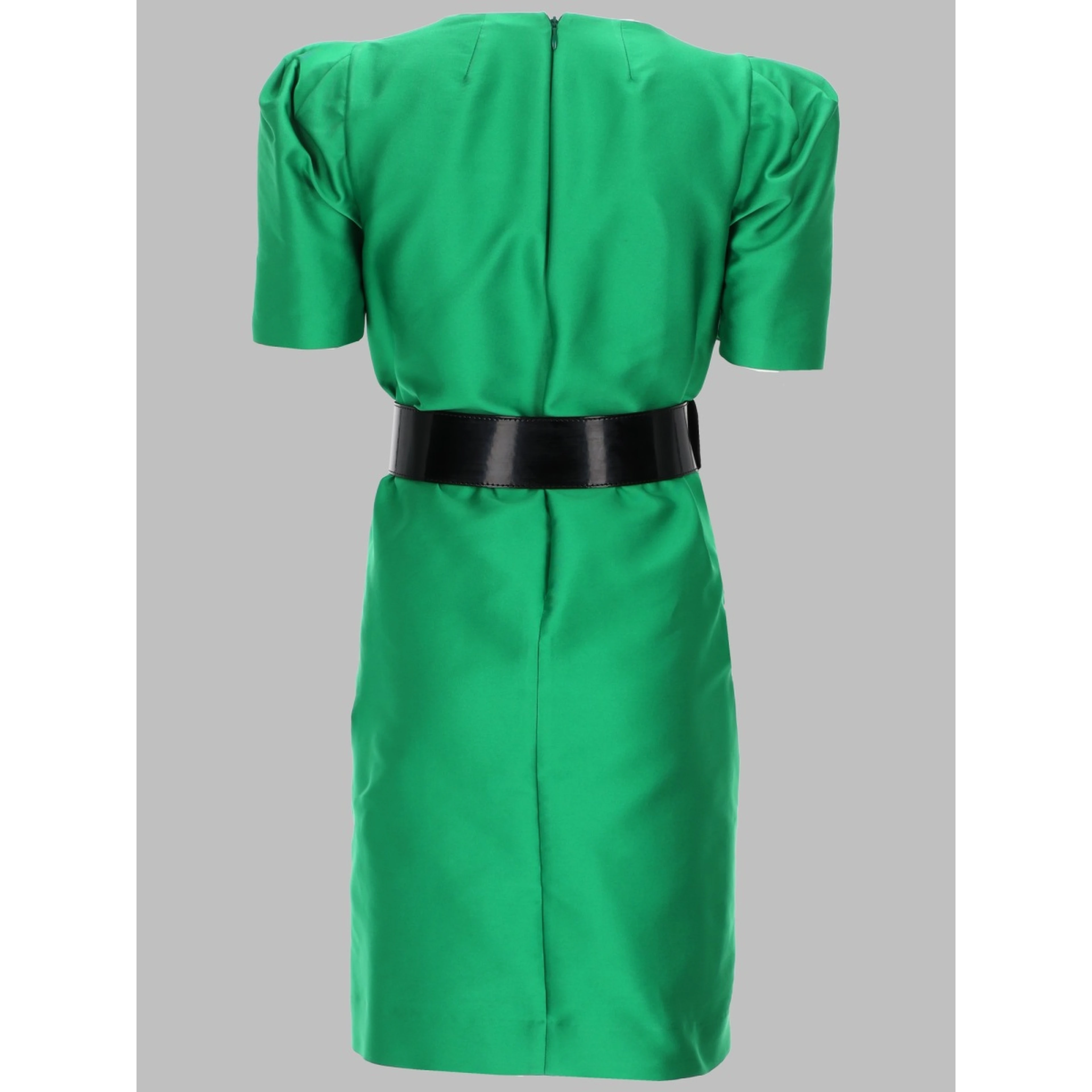 satin belted mini dress
