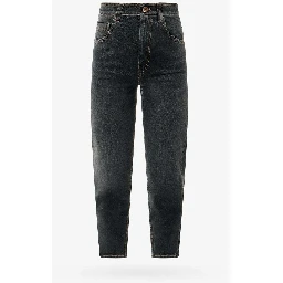 Black Cotton Relaxed Fit Jeans