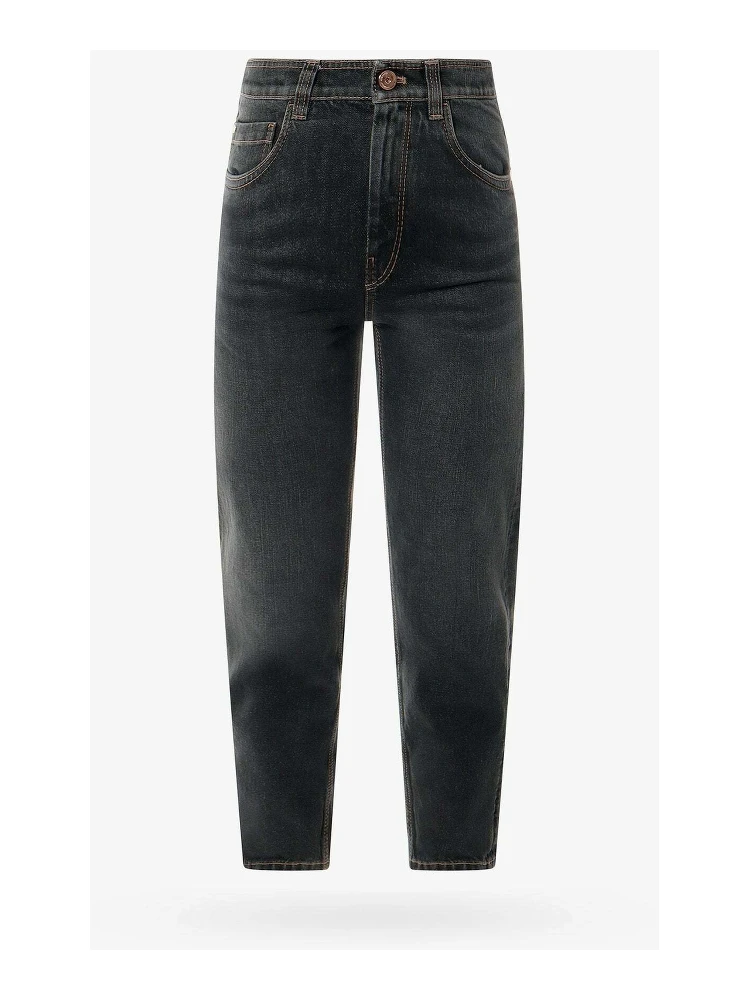 Black Cotton Relaxed Fit Jeans