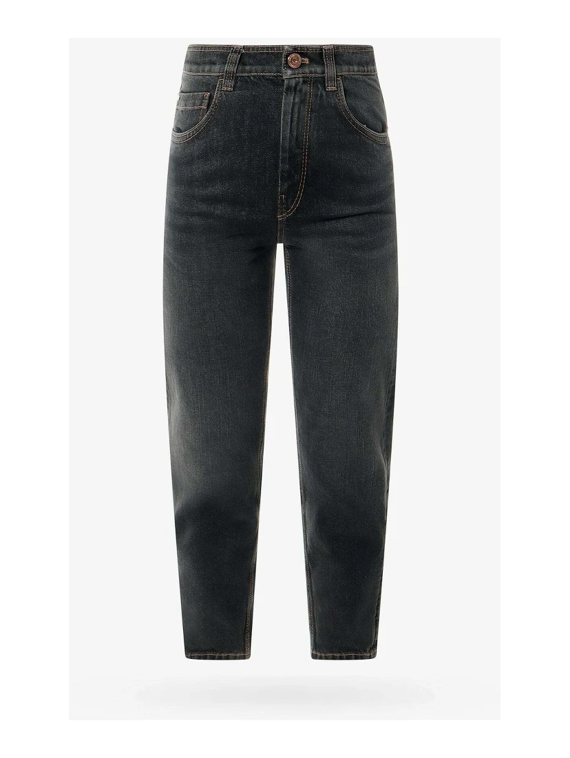 Black Cotton Relaxed Fit Jeans
