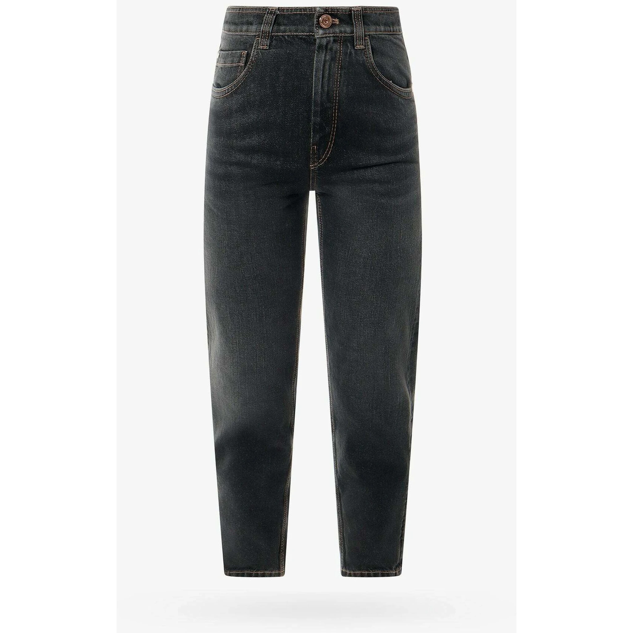 Black Cotton Relaxed Fit Jeans