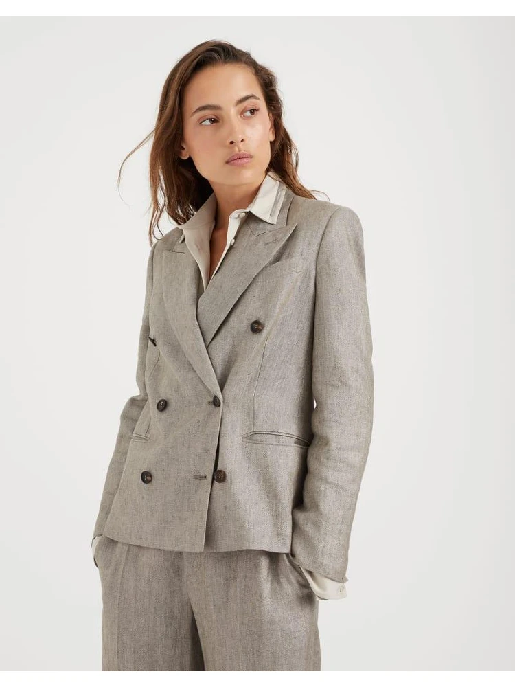 Brown Linen Blazer