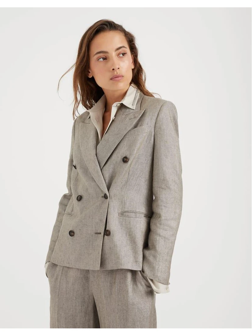 Brown Linen Blazer