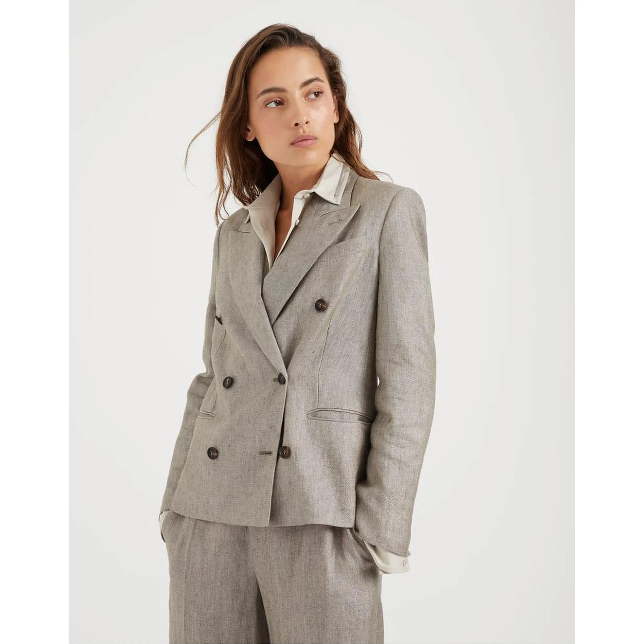 Brown Linen Blazer