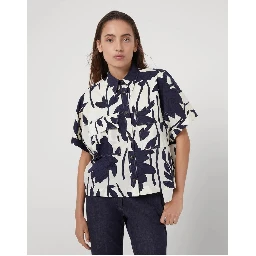 Bicolor Cotton Pattern Shirt