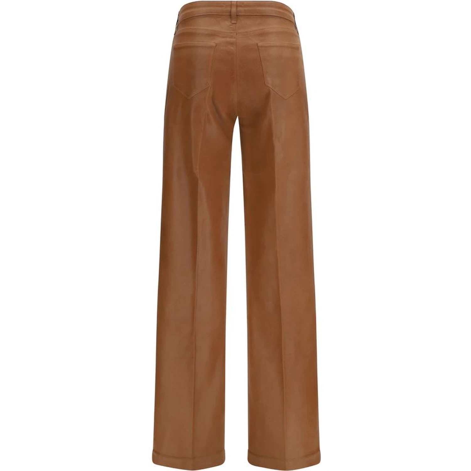 Beige Cotton High-Waisted Jean