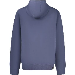 Blue Cotton Men's Hoodie