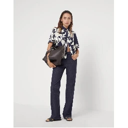 Bicolor Cotton Pattern Shirt