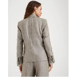 Brown Linen Blazer