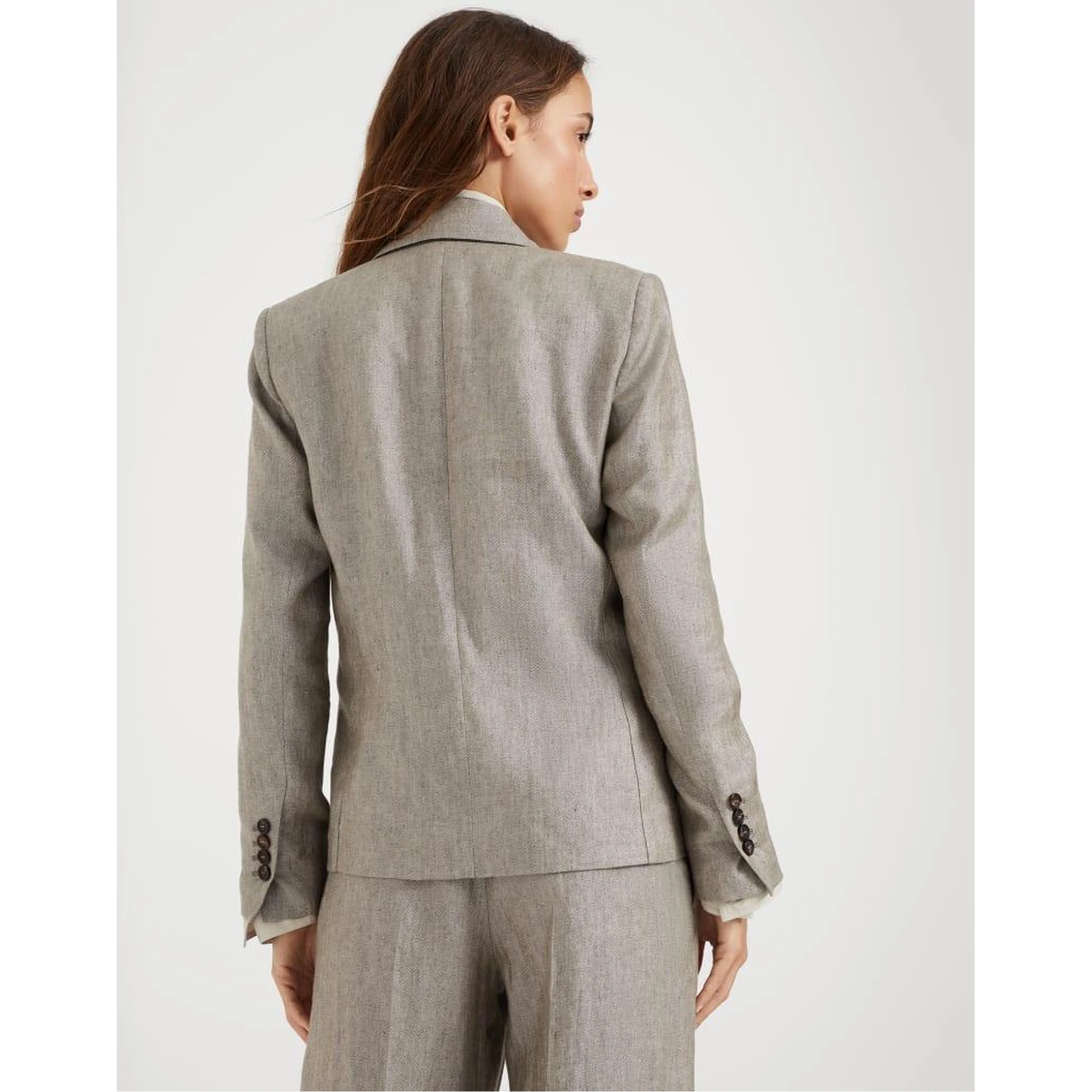 Brown Linen Blazer