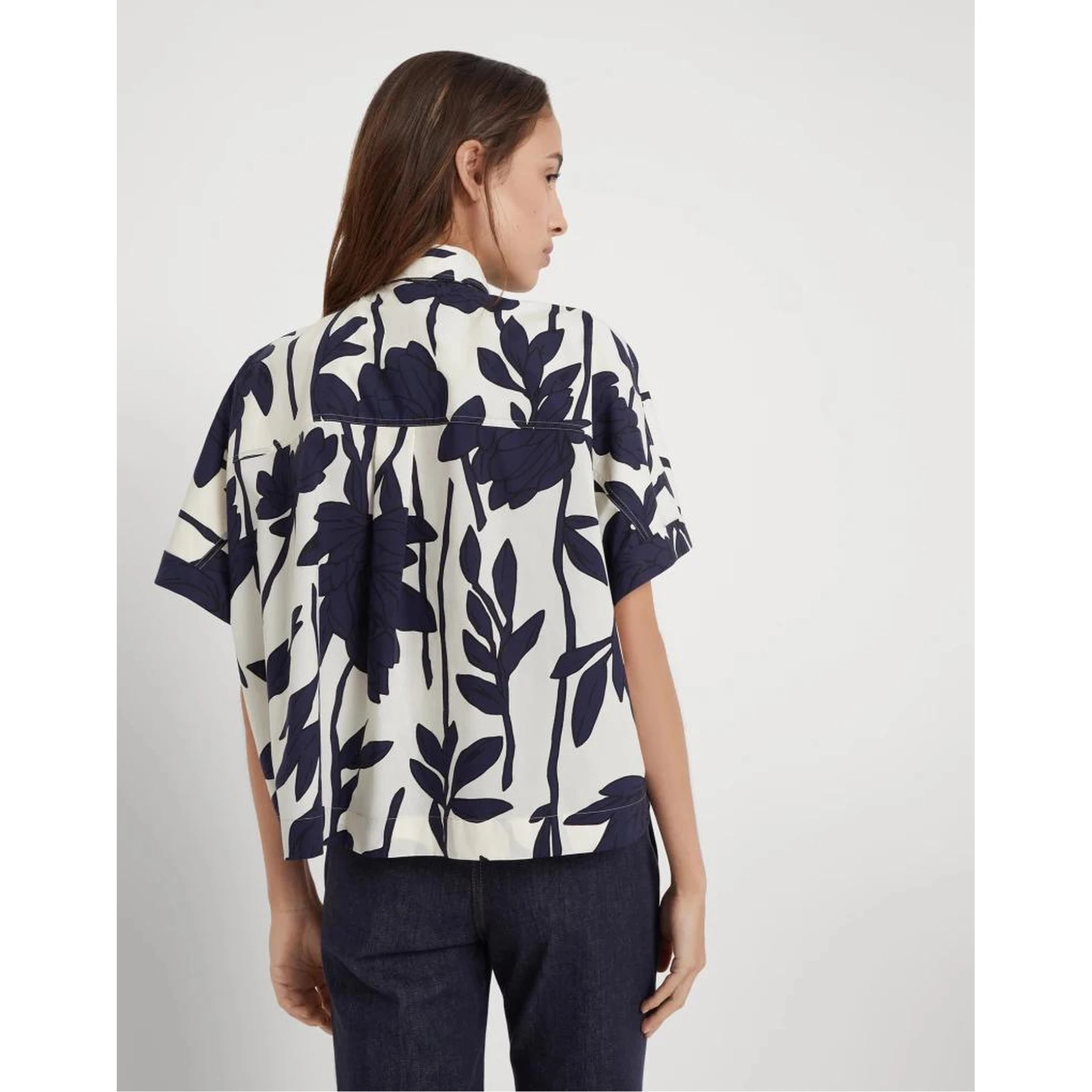 Bicolor Cotton Pattern Shirt