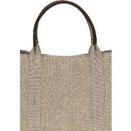 Beige Fabric Handbag