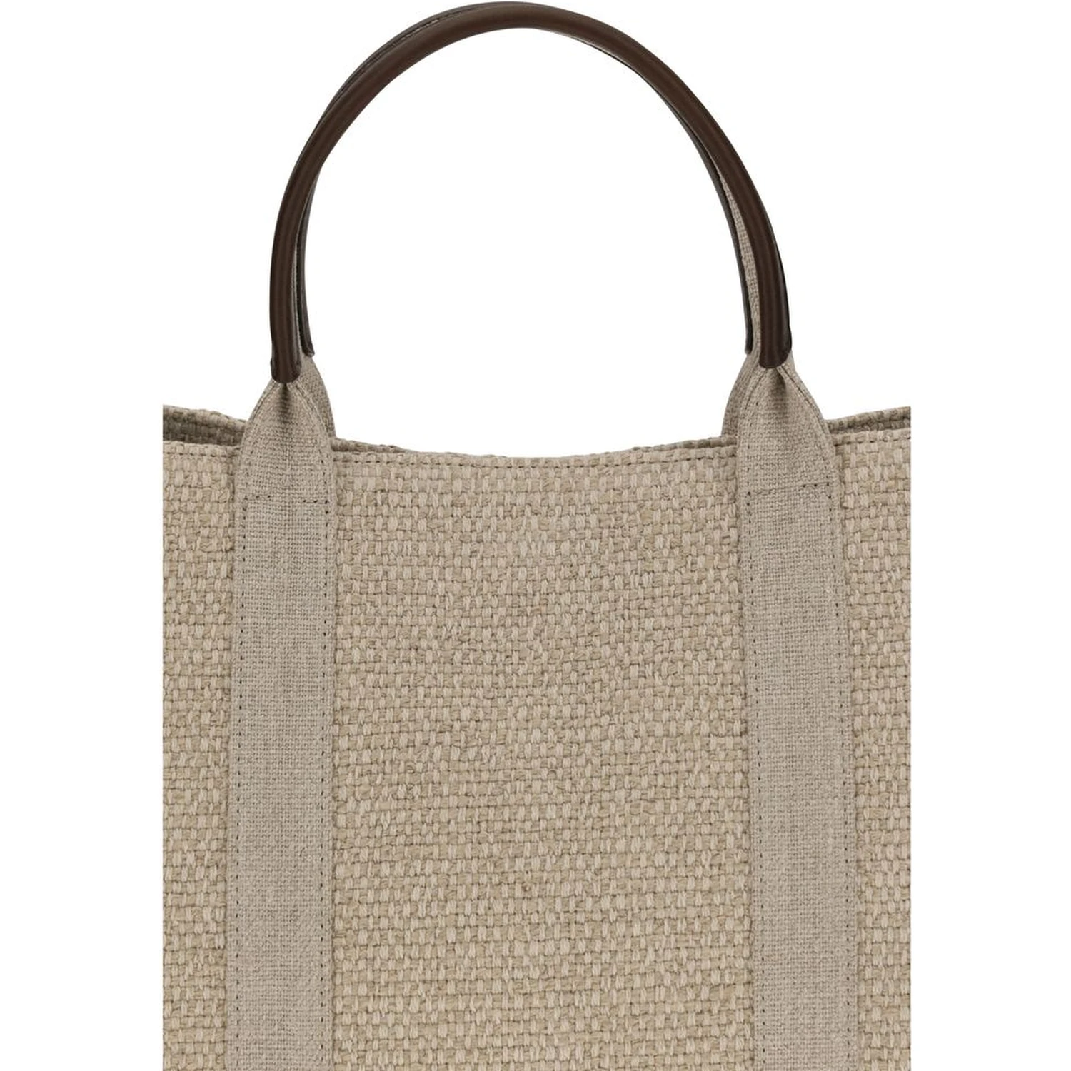 Beige Fabric Handbag