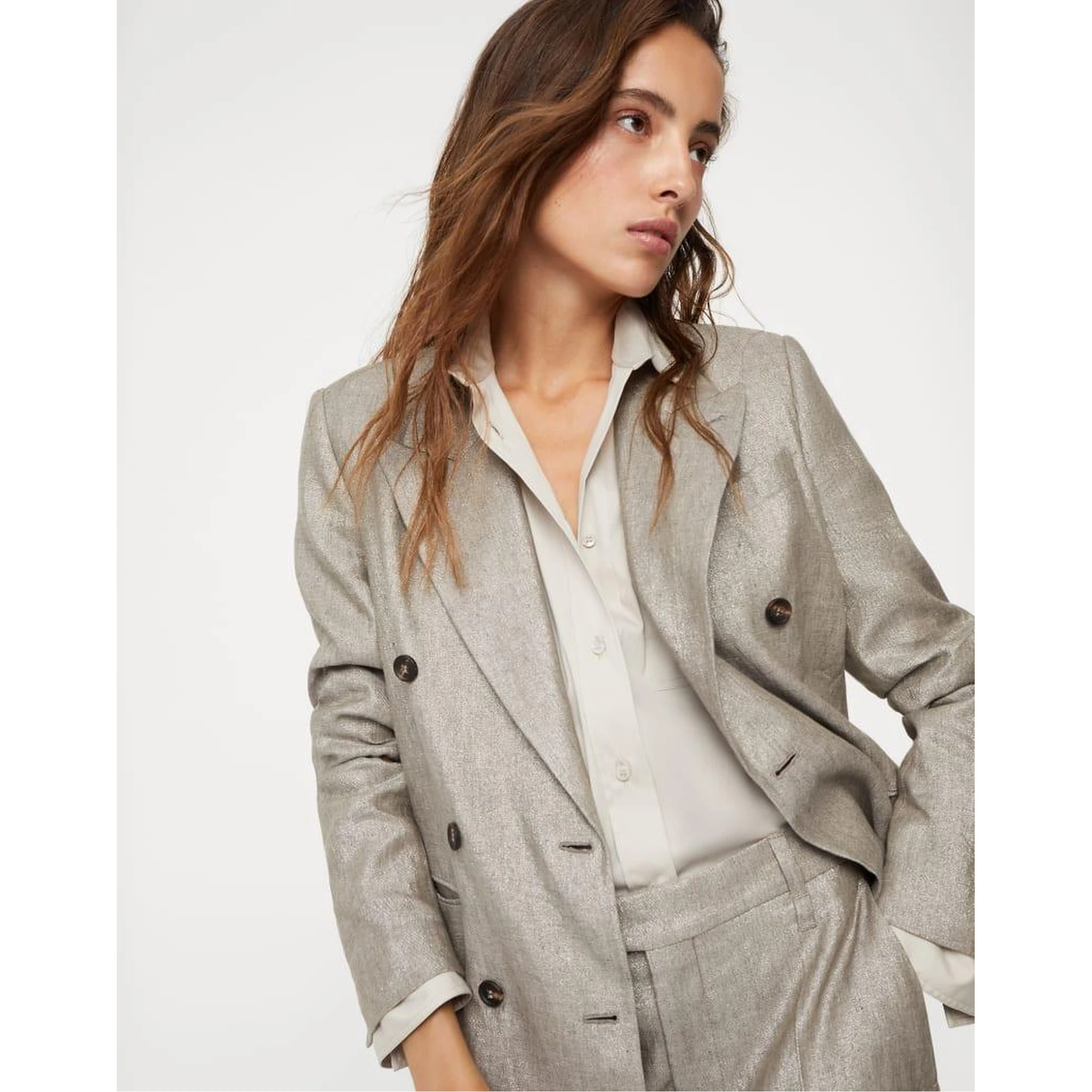 Brown Linen Blazer