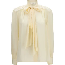 Beige Polyester Blouse