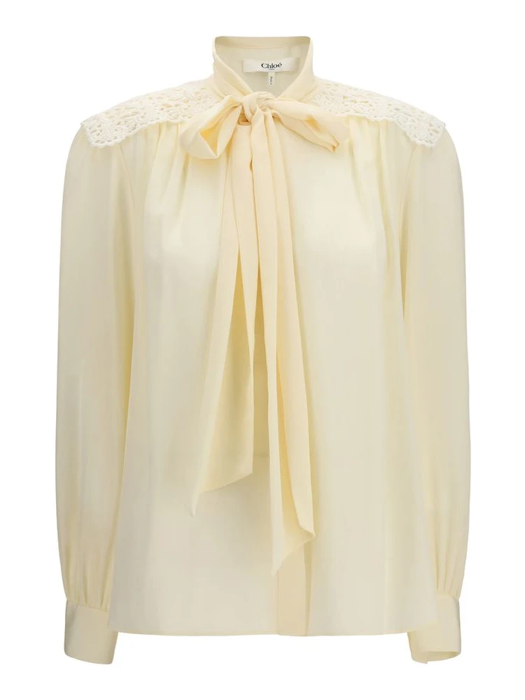 Beige Polyester Blouse